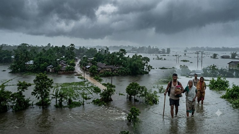 বৃষ্টি নিয়ে দুঃসংবাদ, উত্তর-পূর্বাঞ্চলে এখনো বন্যার শঙ্কা
