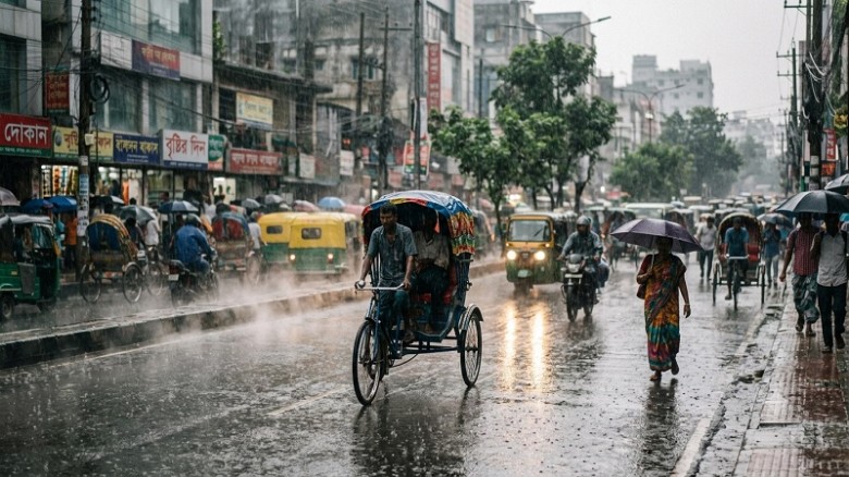 আগামী পাঁচ দিন বৃষ্টি অথবা বজ্রসহ বৃষ্টির সম্ভাবনা